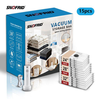 Snofrid Cordless Travel Vacuum Storage Compression Bag Set